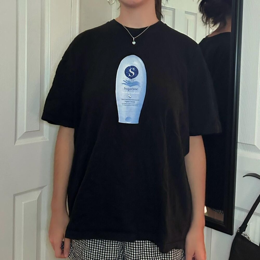 Supreme super cream black t-shirt XL